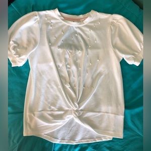 Shirt with beading in front size M never worn